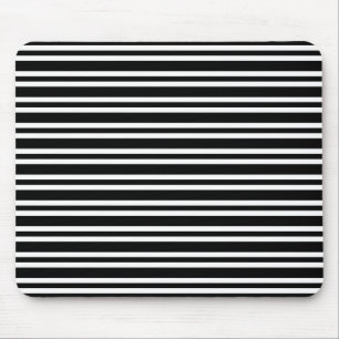 Tapis De Souris Rayures noires et blanches motif sans couture