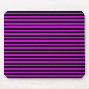 Tapis De Souris Rayures noires roses en motif sans couture
