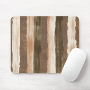 Tapis De Souris Rayures Orange Crème Marron