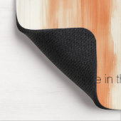 Tapis De Souris Rayures orange pêche crème (Coin)