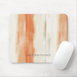 Tapis De Souris Rayures orange pêche crème