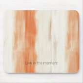 Tapis De Souris Rayures orange pêche crème (Devant)