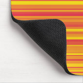 Tapis De Souris Rayures Orange Rouge Jaune (Coin)