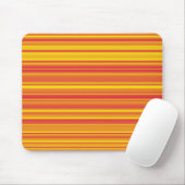 Tapis De Souris Rayures Orange Rouge Jaune (Avec souris)