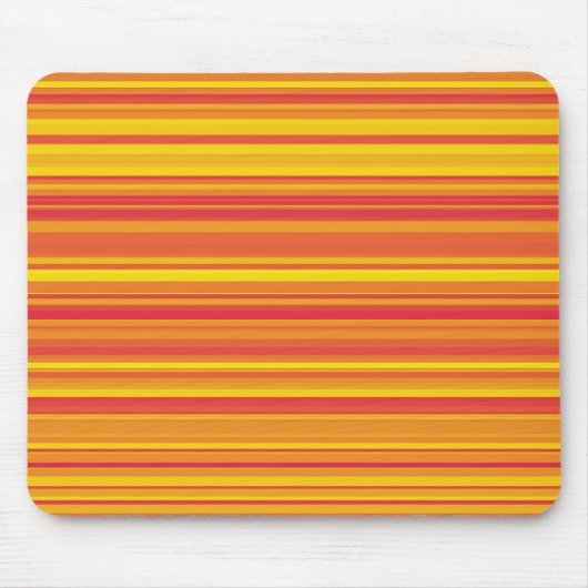 Tapis De Souris Rayures Orange Rouge Jaune (Devant)