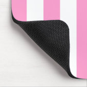 Tapis de souris rayures rose et blanc (Coin)