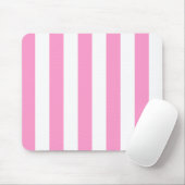 Tapis de souris rayures rose et blanc (Avec souris)