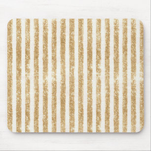Tapis De Souris Rayures scintillantes dorées
