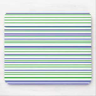Tapis De Souris Rayures vert bleu violet motif personnalisé modern