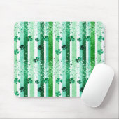 Tapis De Souris Rayures verticales blanches vertes classiques avec (Avec souris)