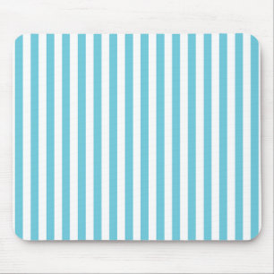 Tapis De Souris Rayures verticales classiques bleu clair et blanc