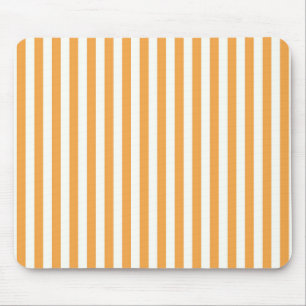 Tapis De Souris Rayures verticales orange vif et blanc - esthétiqu