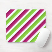 Tapis De Souris Rayures violettes/blanches et vertes (Avec souris)