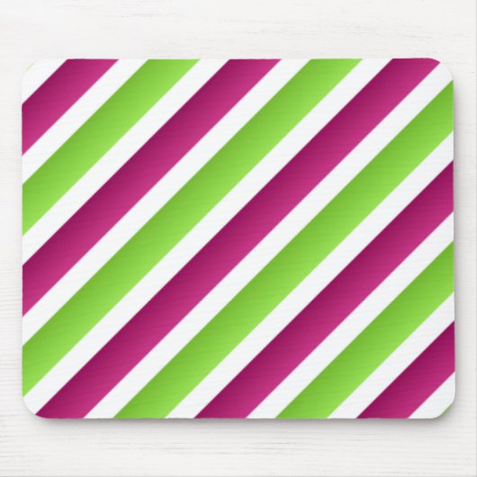 Tapis De Souris Rayures violettes/blanches et vertes (Devant)