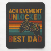 Tapis De Souris Réalisation déverrouillée meilleur papa (Devant)