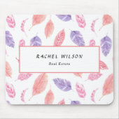 Tapis De Souris Realtor blanc Rose tropical (Devant)