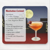 Tapis De Souris Recette de cocktail Manhattan (Devant)