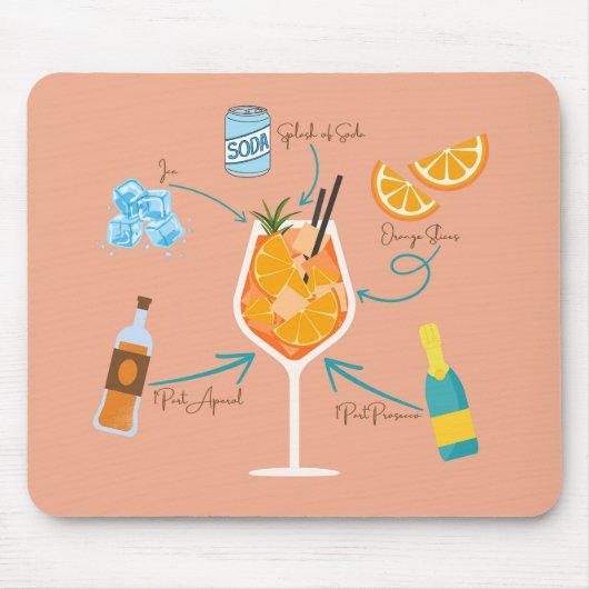 Tapis De Souris Recette de l'Aperol (Devant)