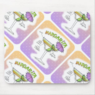 TAPIS DE SOURIS RECETTE DE MARGARITA ART COCKTAIL