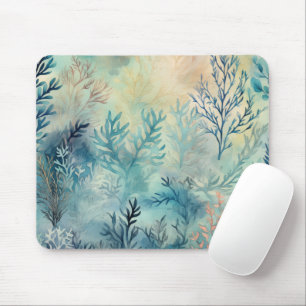 Tapis De Souris Récif de corail de mer océanique sous-marin bleu s