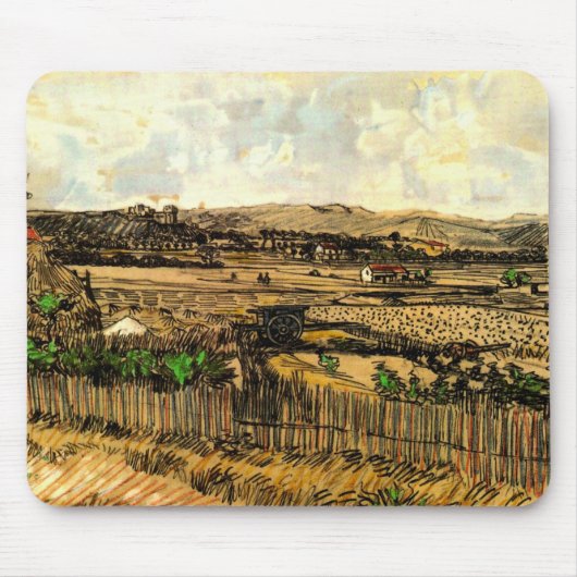 Tapis De Souris Récolte en Provence Montmajour par Vincent van Gog (Devant)