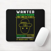 Tapis De Souris Récompense Recherchée Leprechaun - Pot D'Or (Avec souris)