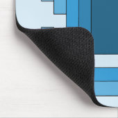 Tapis De Souris Rectangle Abstrait en bleu (Coin)