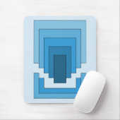 Tapis De Souris Rectangle Abstrait en bleu (Avec souris)