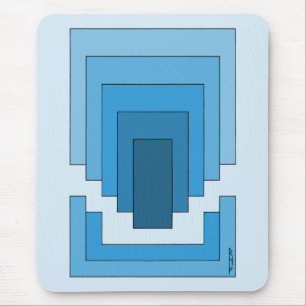 Tapis De Souris Rectangle Abstrait en bleu