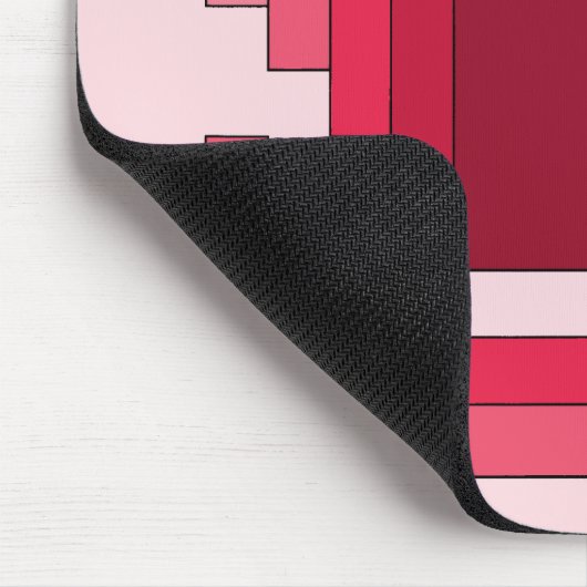 Tapis De Souris Rectangle Abstrait en rouge (Coin)