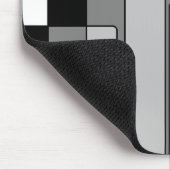 Tapis De Souris Rectangles Abstraites en noir et blanc (Coin)