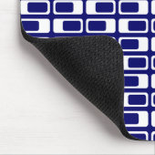 Tapis De Souris Rectangles alternatives (blanc avec bleu foncé) (Coin)