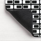 Tapis De Souris Rectangles alternatives (blanc avec noir) (Coin)