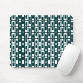 Tapis De Souris Rectangles alternatives (blanc avec vert foncé) (Avec souris)