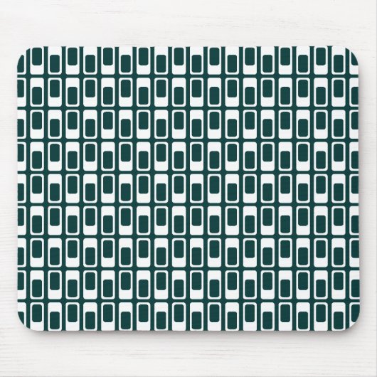 Tapis De Souris Rectangles alternatives (blanc avec vert foncé) (Devant)