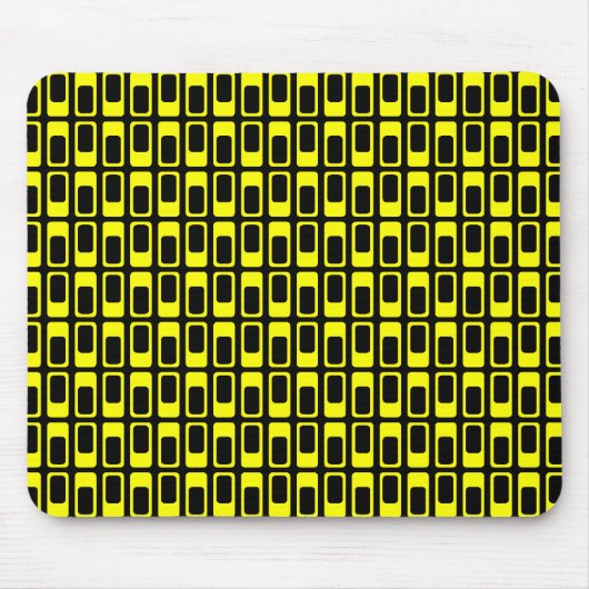 Tapis De Souris Rectangles alternatives (Jaune avec Noir) (Devant)