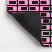 Tapis De Souris Rectangles alternatives (rose avec noir) (Coin)