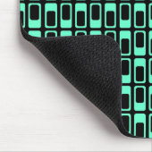 Tapis De Souris Rectangles alternatives (Turquoise avec Noir) (Coin)