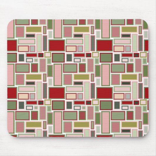 Tapis De Souris Rectangles de Noël Boho (Devant)