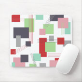 Tapis De Souris Rectangles et lignes Abstraites (Avec souris)