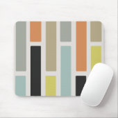 Tapis De Souris Rectangles modernes du milieu du siècle (Avec souris)