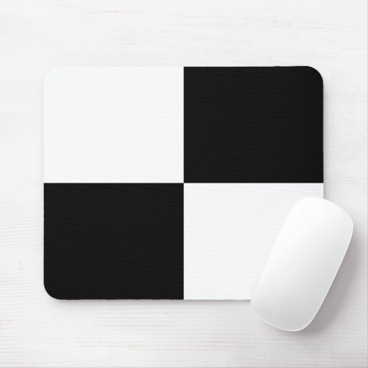 Tapis De Souris Rectangles noirs et blancs (Avec souris)