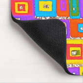 TAPIS DE SOURIS RECTANGLES VERTS ET BLEUS MOUSEPAD (Coin)