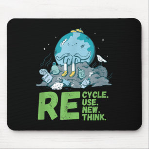 Tapis De Souris Recycle Réutiliser Renouveler Rethink Jour des ter
