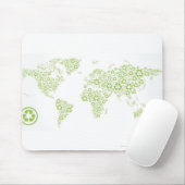 Tapis De Souris Recycler les symboles utilisés pour créer la planè (Avec souris)