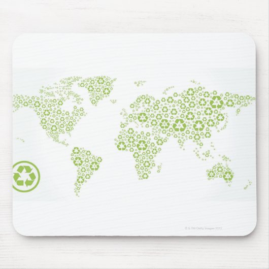Tapis De Souris Recycler les symboles utilisés pour créer la planè (Devant)