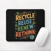 Tapis De Souris Recycler Réutiliser Renouveler Repenser le devis d (Avec souris)