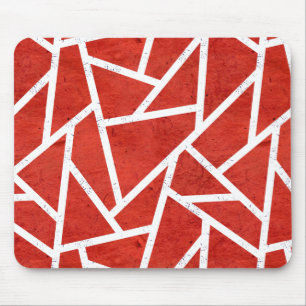 Tapis De Souris Red and white mosaic pattern