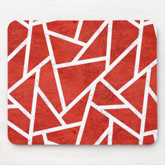 Tapis De Souris Red and white mosaic pattern (Devant)