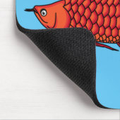 Tapis De Souris Red Arowana fish cartoon (Coin)